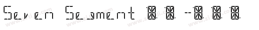 Seven Segment 系列字体转换
